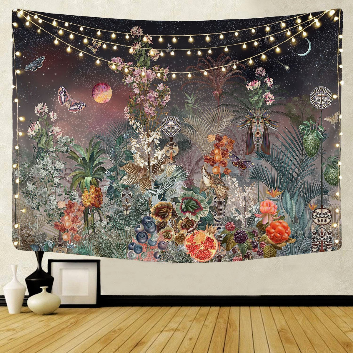 Nordic Psychedelic Hanging Fabric Background Wall Covering Home Decoration Wall Blanket Tapestry Bedroom Wall Hanging 95*73Cm