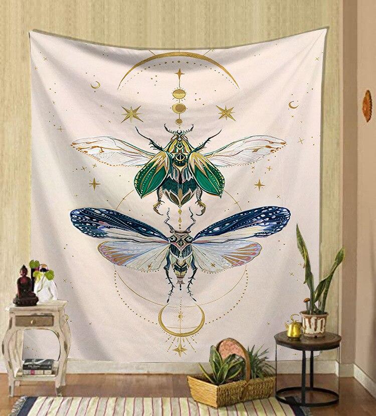 Nordic Psychedelic Hanging Fabric Background Wall Covering Home Decoration Wall Blanket Tapestry Bedroom Wall Hanging 95*73Cm