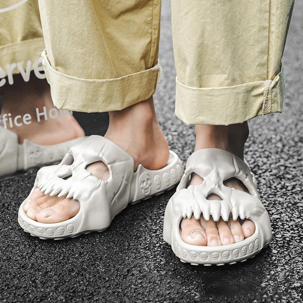 North Royal Draven Skull Slippers
