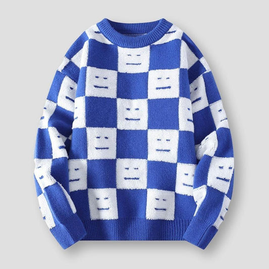 North Royal Smiley Checkered Sweater