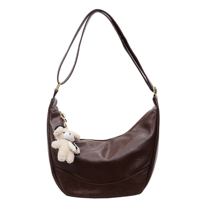 Large Capacity Women's Tote Bag Stylish Soft PU Handbag