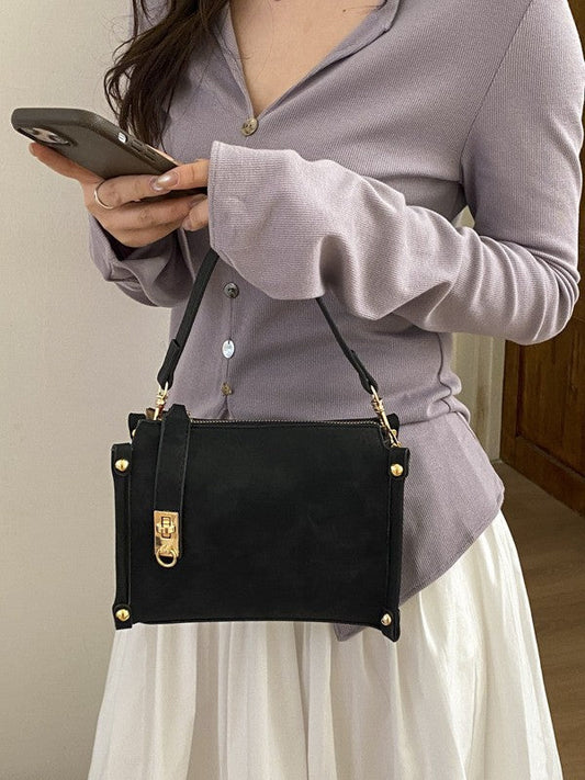 Trendy Candy Color Mini Tote Bag Stylish Commuter Bag