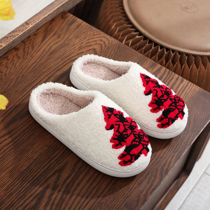 Christmas Grinch Plush Warm Indoor Slippers
