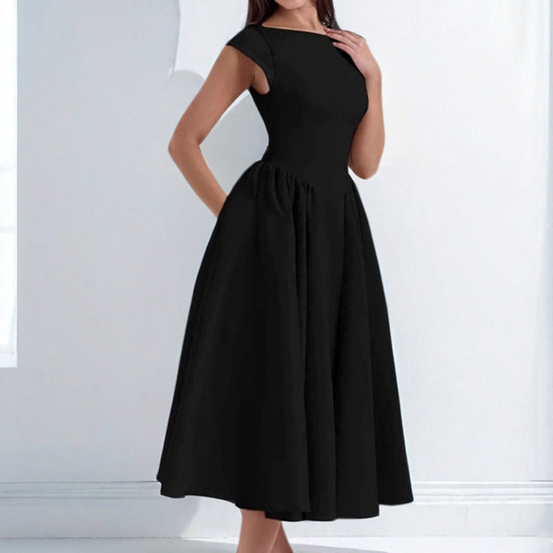 Elegance Backless Midi Dress Casual Slim Fit