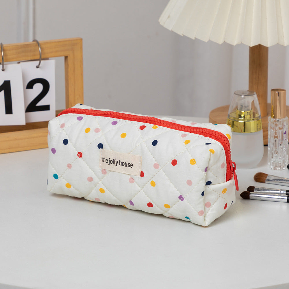 Cute Cartoon Colorful Dots Pencil Pouch