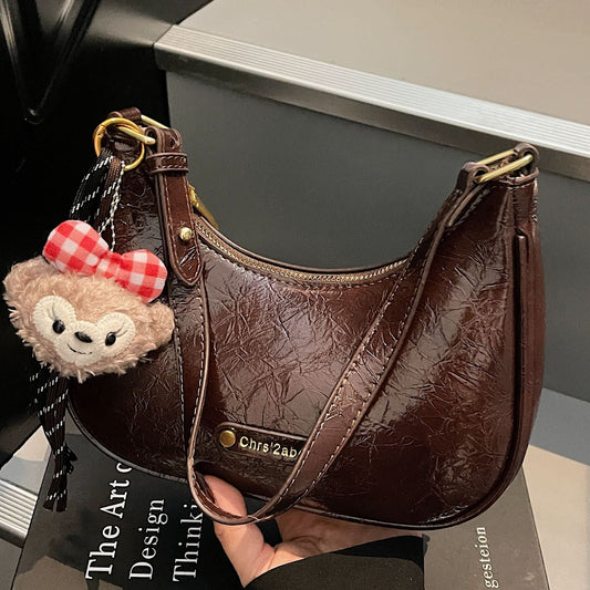 Trendy Casual PU Shoulder Bag for Women