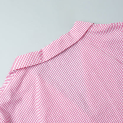 Plaid Color Contrast Long Sleeve Sleepwear Set