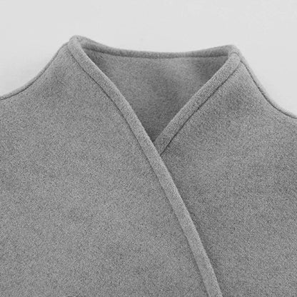 Retro Stand Collar Double Breasted Casual Short Coat
