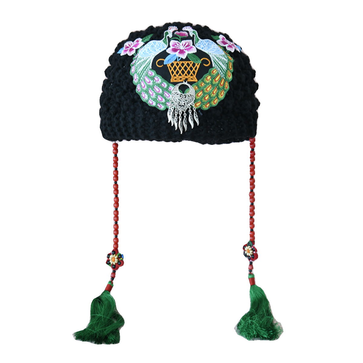 Autumn And Winter Embroidery Knitted Headbands, Women'S Warm Forehead Covers, Women'S Ethnic Style Hats