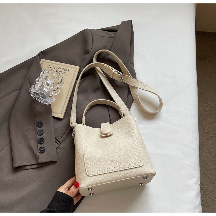 Trendy Bucket Bag Casual PU Tote Bag for Daily Use