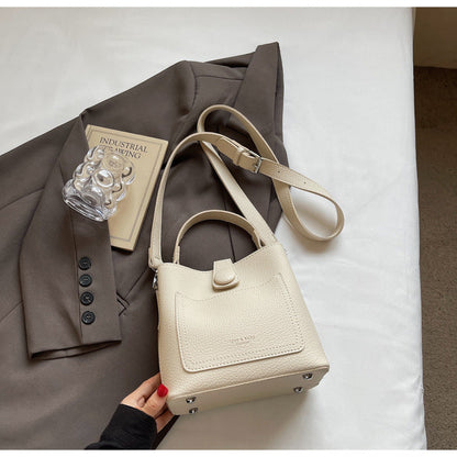 Trendy Bucket Bag Casual PU Tote Bag for Daily Use
