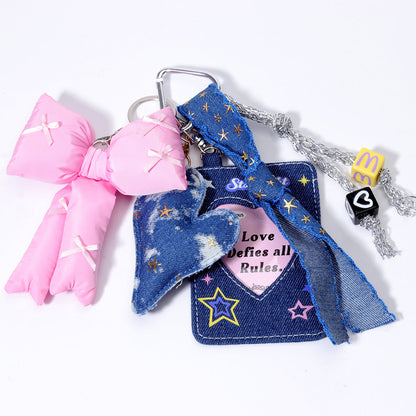 Card Picture Holder Rope Braided Bag Charm