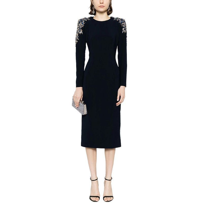 Beaded Embellished Long Sleeve Dress