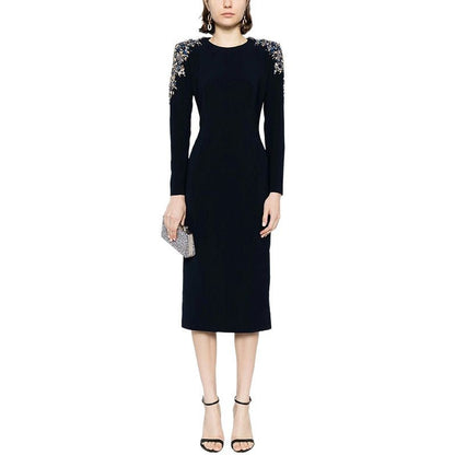 Beaded Embellished Long Sleeve Dress