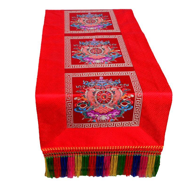 Tibetan-Style Folk Tablecloth Retro Long Table Tea Tablecloth Buddha Hall Decoration