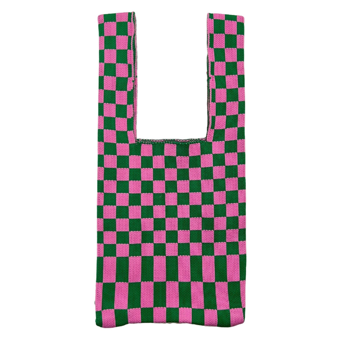 20+ Colorful Plaid Color Block Knit Handbag