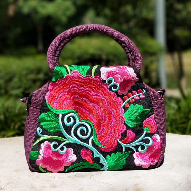 National Embroidery Bag Linen Bag Handbag Fabric