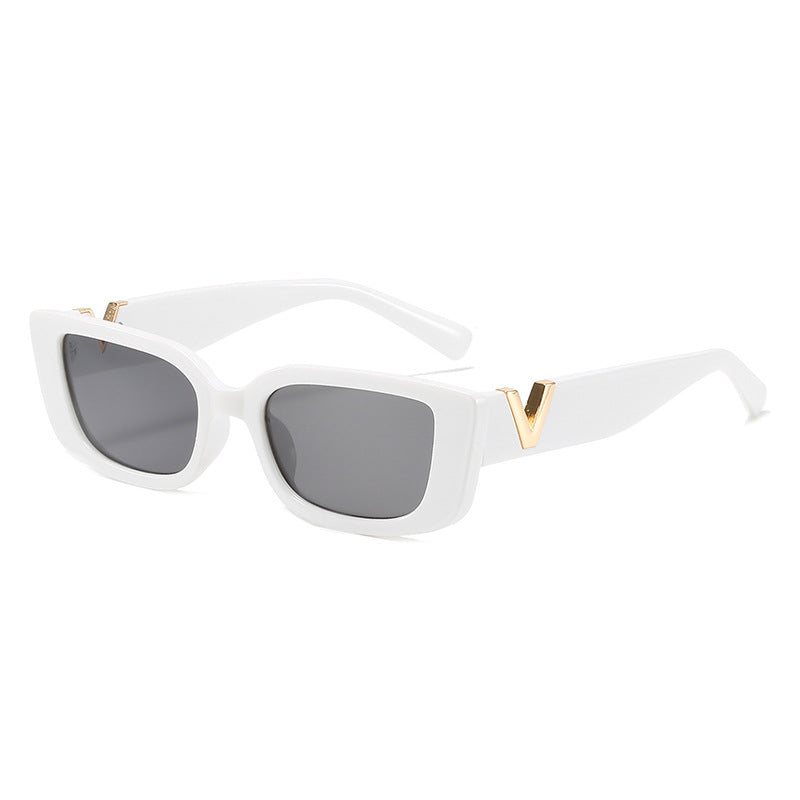 Square Frame Sunglasses V-Shape Trendy Fashion Eyewear