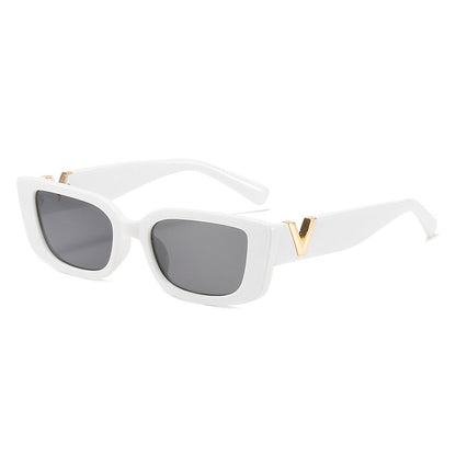 Square Frame Sunglasses V-Shape Trendy Fashion Eyewear