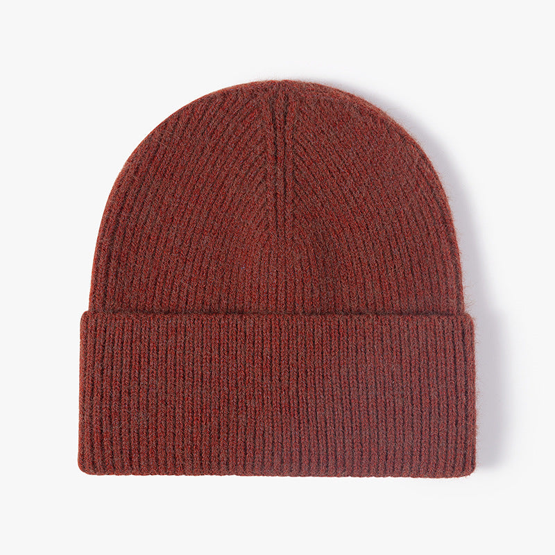 Solid Color Large Size Knit Beanie