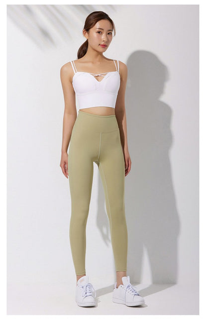 High Waist Yoga Pants Bodybuilding Hip Stretch Fitness Pants Women'S Sports Tight Running Quick-Drying Compression Pants.