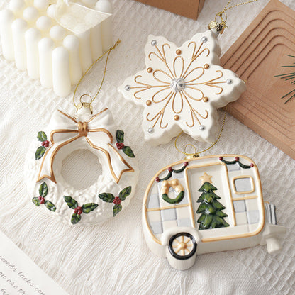 Beautify Wreath Bow Christmas Hanging Ornament