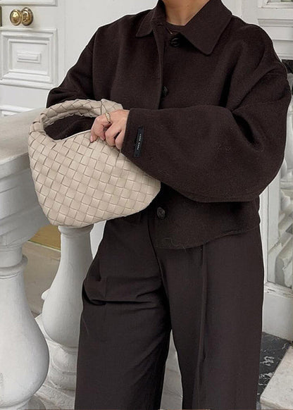 Cropped Wool-Blend Jacket With Boxy Silhouette