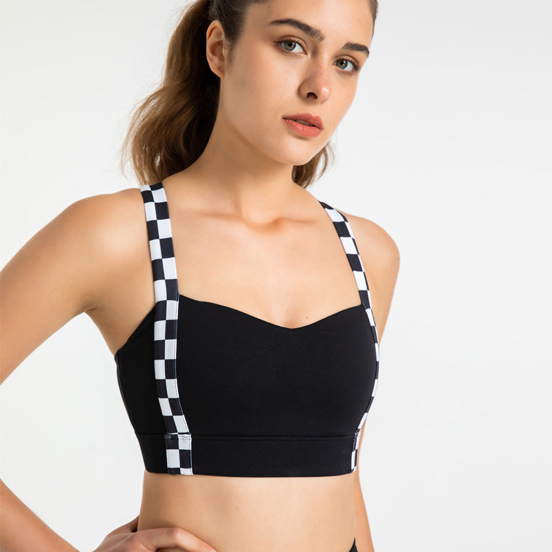 High Strength Professional Sports Underwear Women'S Shockproof Running Gathered And Shaped Anti Sag Shock Absorbing Bra Fitness Vest