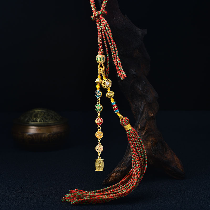 Hand-Woven Pendant Lanyard, Bag Lanyard Can Be Hung, Tangkazakiram Ethnic Style Retro
