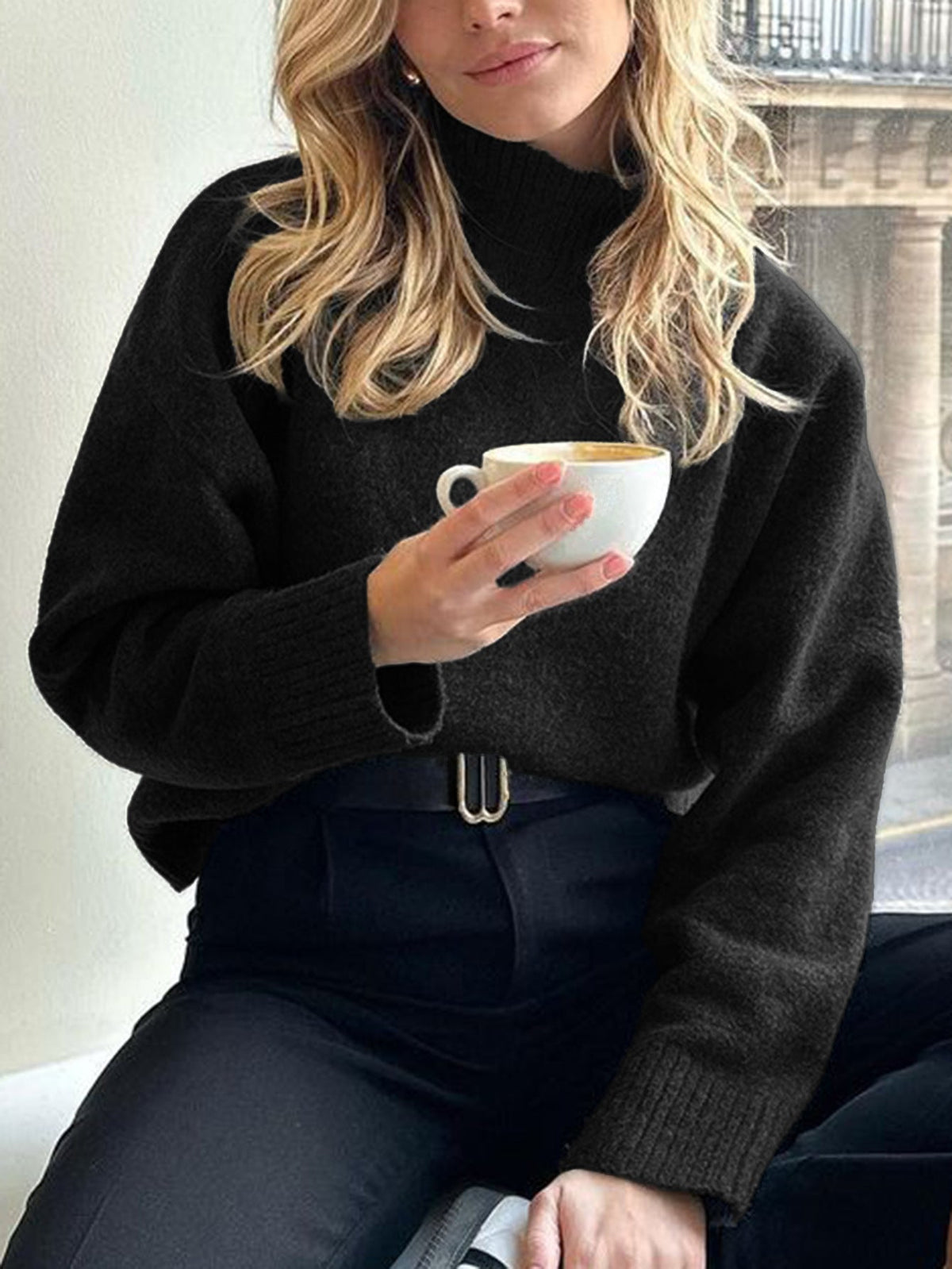 Winter Casual Solid Color Long Sleeve Sweater