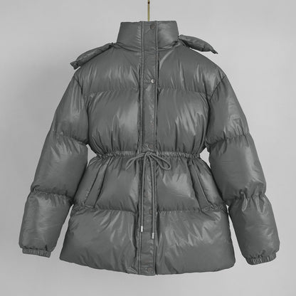 Hooded Zipper Cotton Jacket Slim Fit Casual Coat