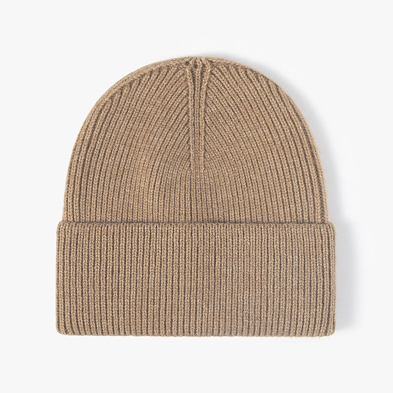 Solid Color Large Size Knit Beanie