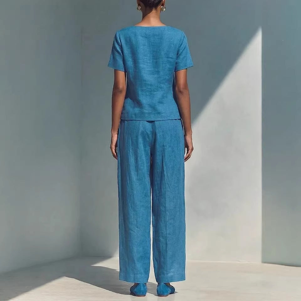 Tailored Linen Two-Piece Set