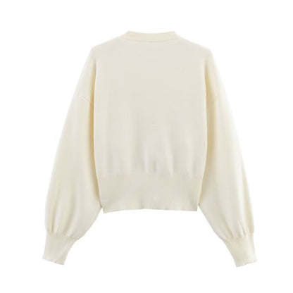 2-Piece Outfits Knit Crop Sweater Mini Skirt Set