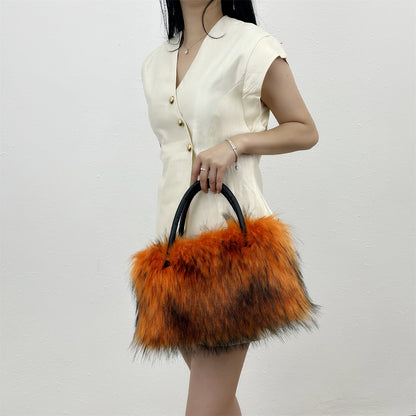 Fluffy Faux Fur Large Capacity Tote Handbag