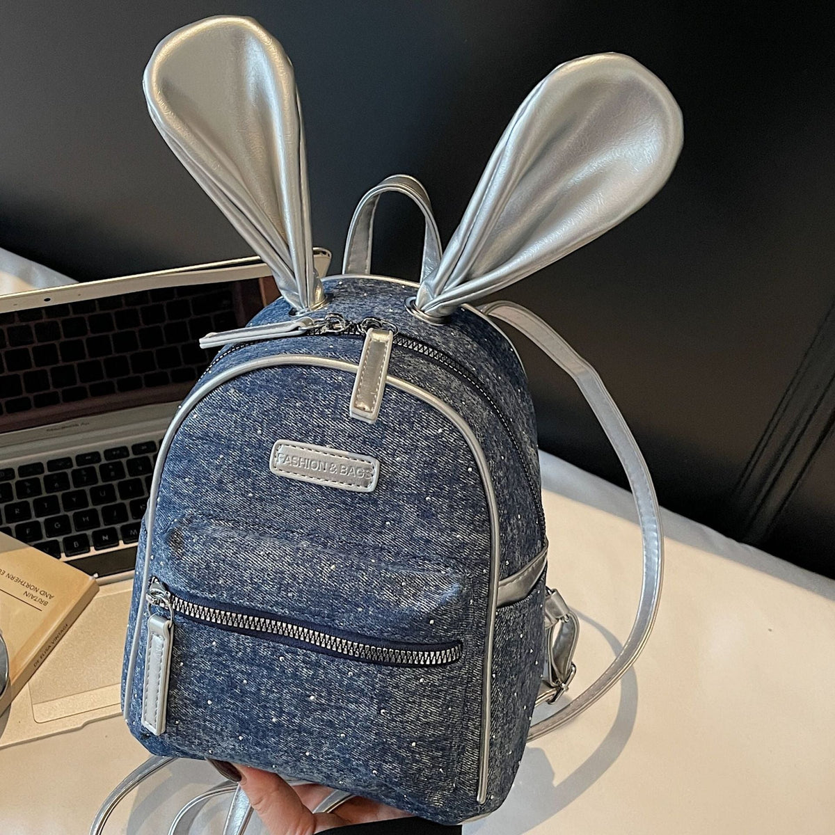 Stylish Denim Backpack for Women Casual College Bag