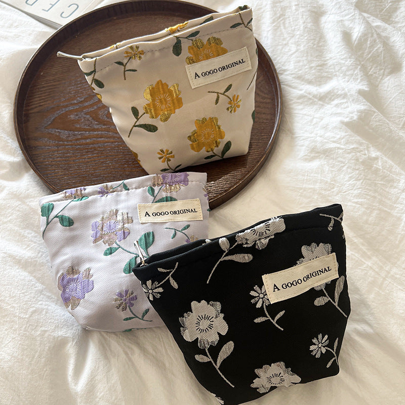 Sweet Floral Print Mini Coin Purse Wallets