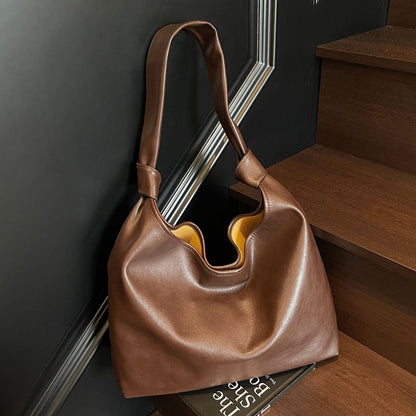 Women's Large Capacity Tote Bag Casual Chic PU Shoulder Bag