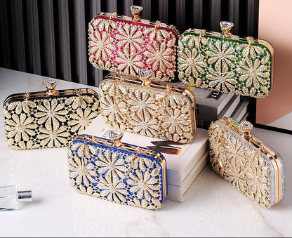 Fashionable Evening Clutch with Rhinestones
