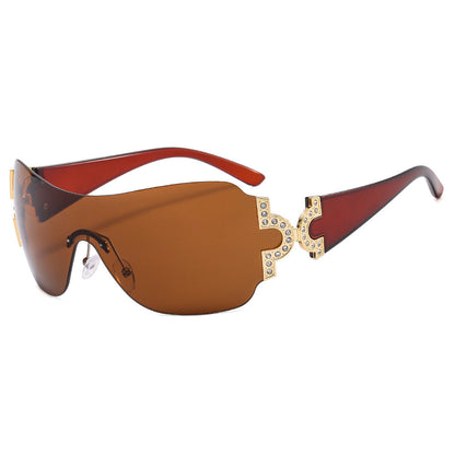 Y2K Style Oversized Rhinestone Sunglasses Trendy Fashion Eyewear