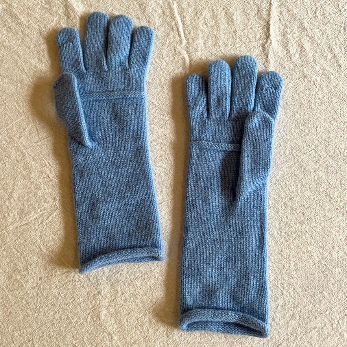 Solid Color Long Wool Knit Gloves