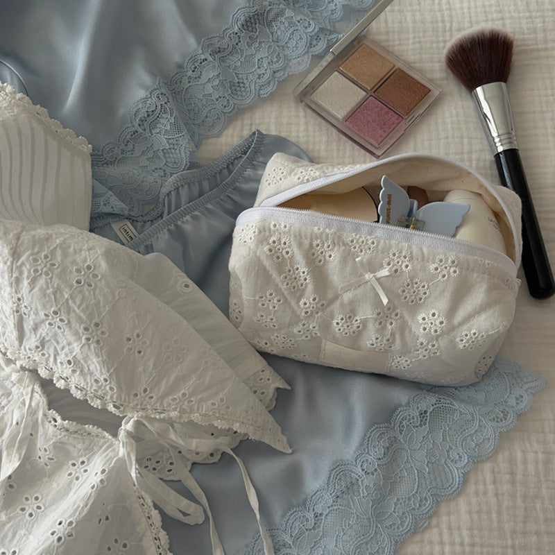 Solid Color Sweet Portable Make Up Bag