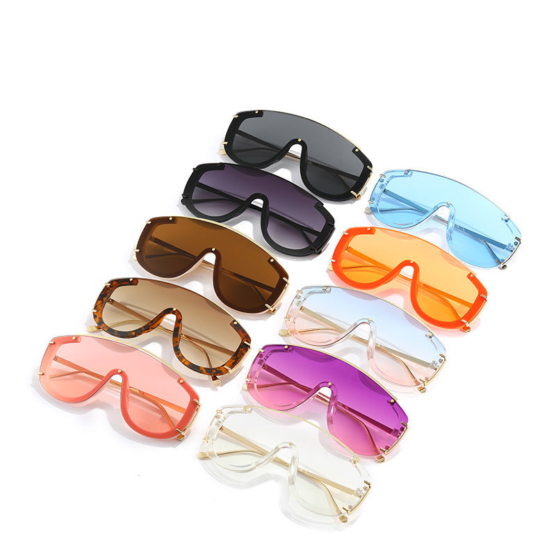 Trendy Oversized Colorful Retro Sunglasses