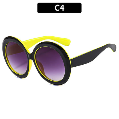 Round Frame UV400 Sunglasses Stylish Retro Fashion