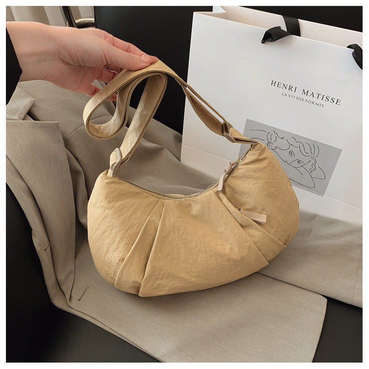 Minimalist Solid Color Dumpling Underarm Bag