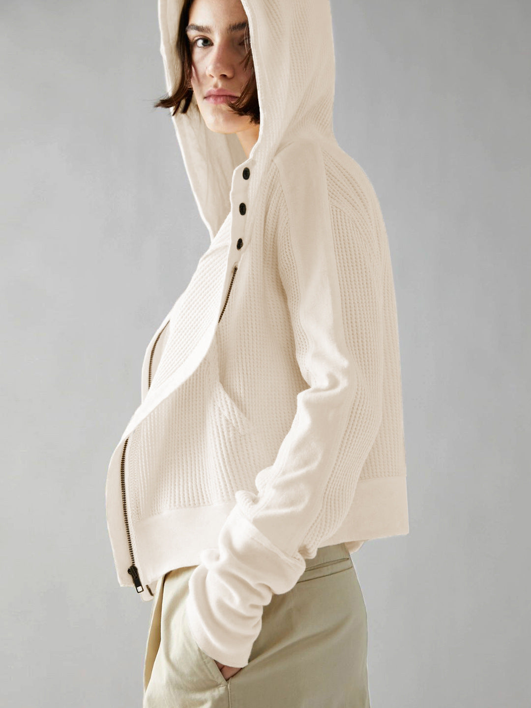Hooded Color Block Sweatshirt Casual Streetwear