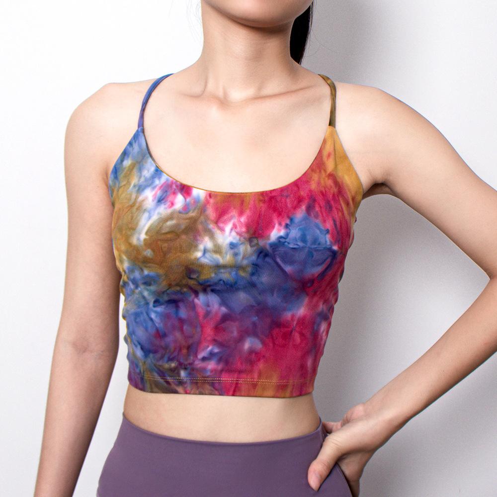 Hand-Dyed Sexy Big Backless Women'S One-Piece Fitness Sports Bra Yoga