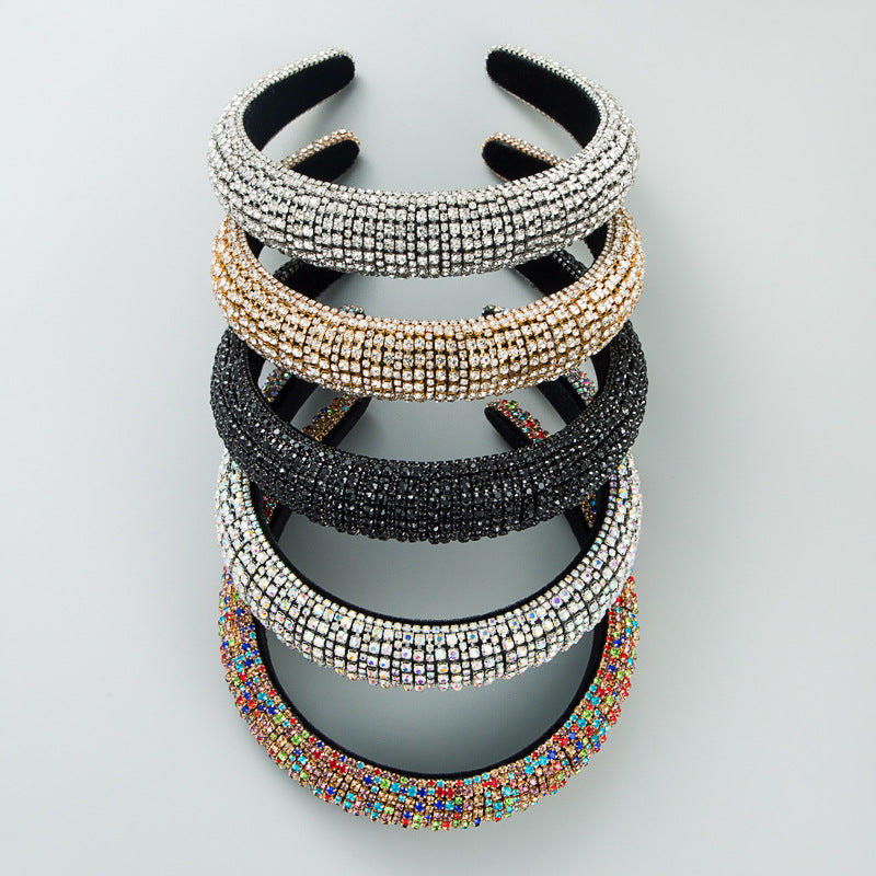 Baroque Crystal Sponge Headband For Women