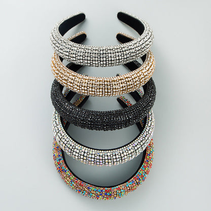 Baroque Crystal Sponge Headband For Women