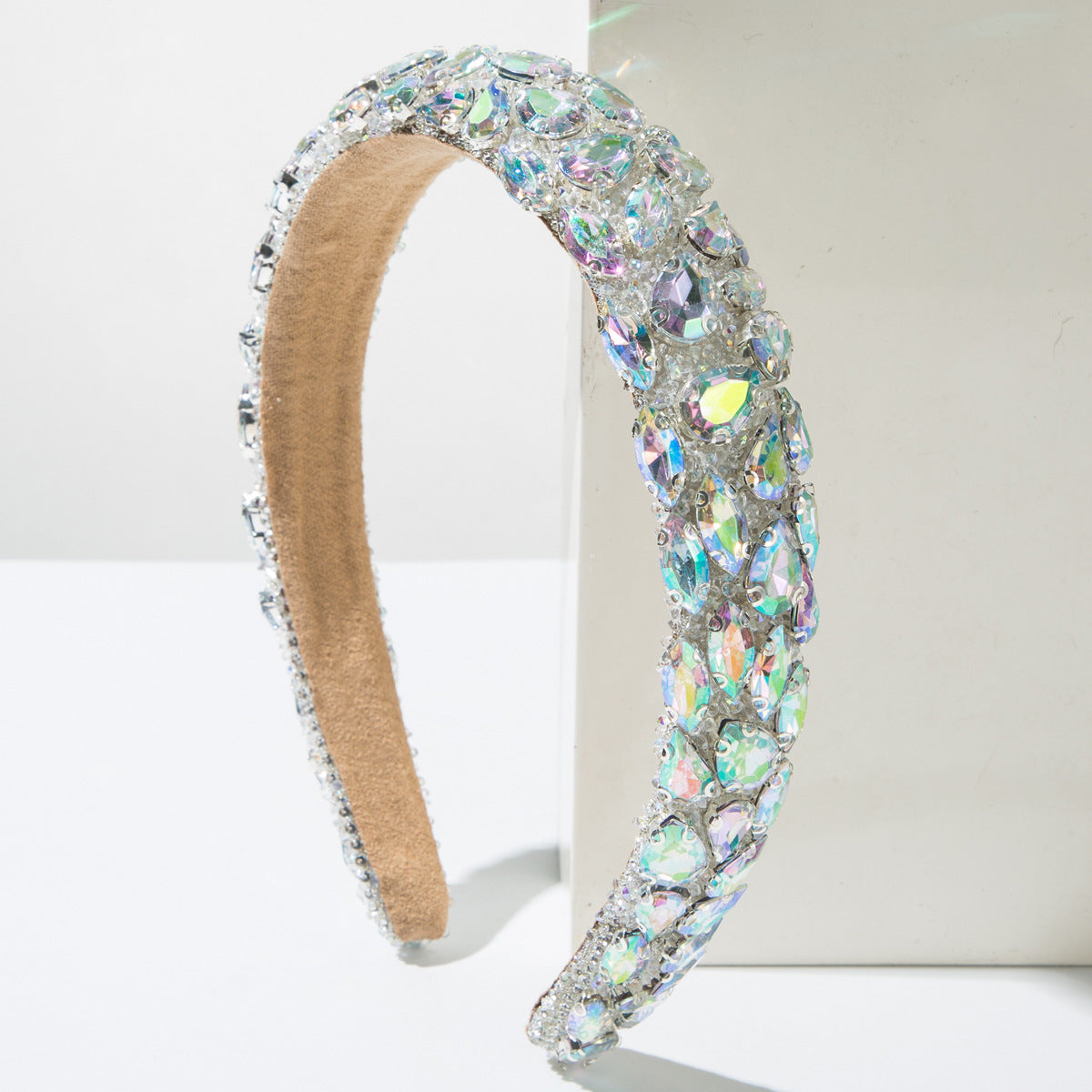 Baroque Style Rhinestone Headband with Colorful Gems